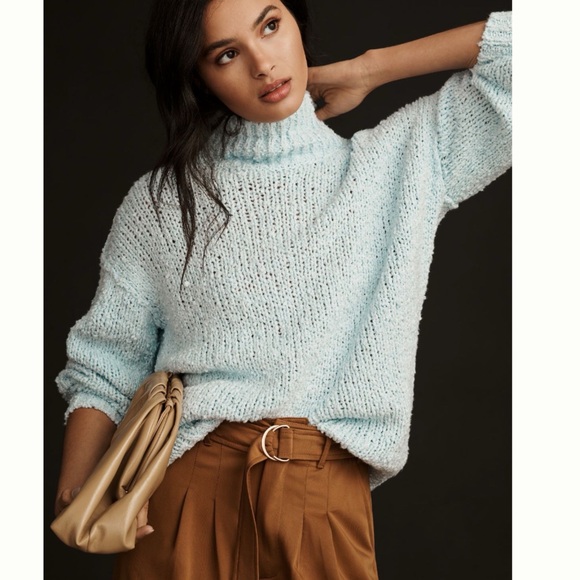 NWT Anthropologie The Need-lt Oversized Mock Neck Sweater XL - Picture 3 of 12